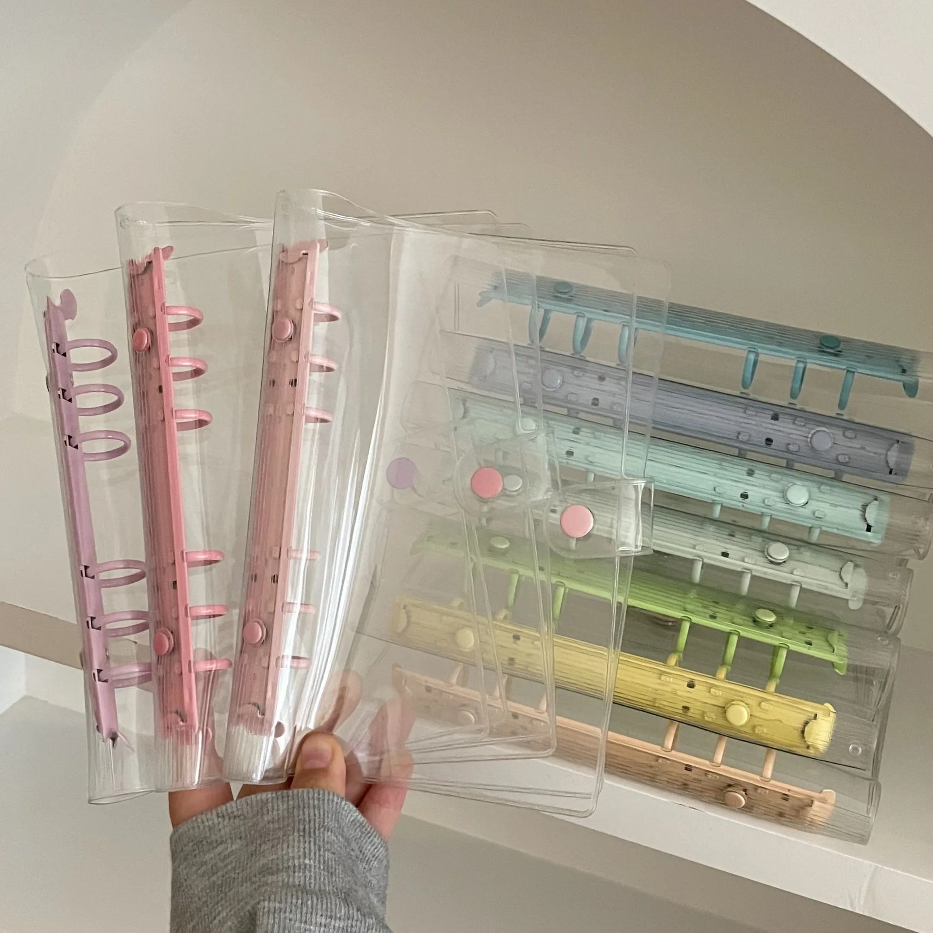 A6 Transparent Pvc Cover Loose-leaf Kpop Idol Card Album Storage Book Binder Photocards Journal Diary Cover School Stationery 6