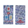 136 Sheets/Set Portable Mahjong Cards Playing Cards PVC Handheld Mahjong Board Game for Family Friends Gathering Parties 3