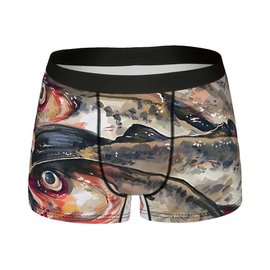 

Fish Market Ocean Creature Underpants Breathbale Panties Male Underwear Comfortable Shorts Boxer Briefs