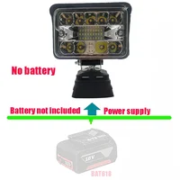Car LED Work Lights Flashlights Electric Torch Spotlight USB Power For Bosch 18V Li-ion Battery BAT609 BAT618 1