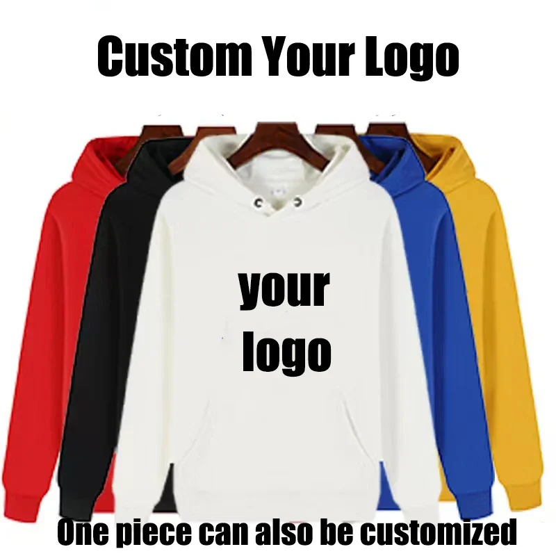 

Hooded Sweater with Customized Logo Pullover and Plush Cultural Advertising Shirt Long Sleeved Work Clothes with Lettering