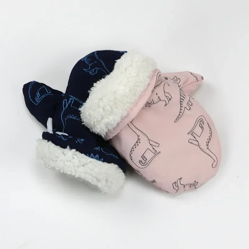 Boys Girls Children Gloves Winter Cute Cartoon Warm Ski Gloves Windproof Waterproof Outdoor Baby Mittens