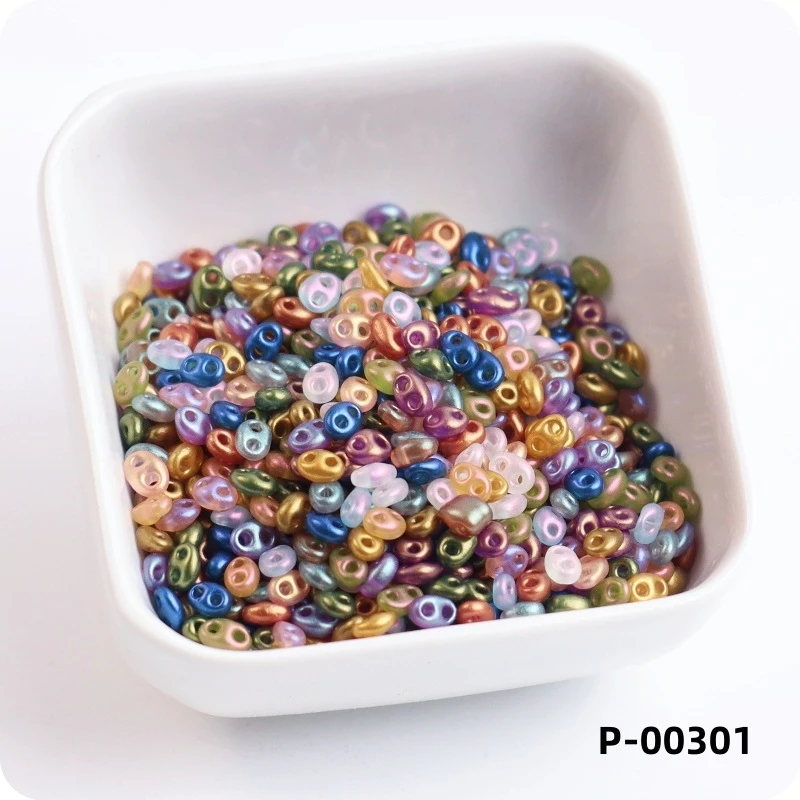 2.5x5mm 무광 색상 돼지코 유리 구슬 DIY 수제 비즈 재료 및 루즈 비즈 액세서리