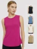 Women Seamless Yoga T-Shirt Female Fitness Top Workout Gym Training Shirts Athletic Sleeveless Yoga T-shirts Sportswear 1