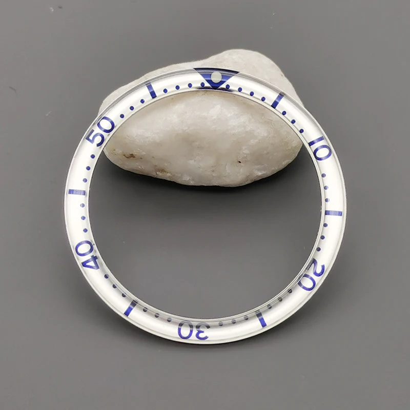 Flat Resin Aluminium Bezel Insert for Watch Cases - 39mmx32mm
