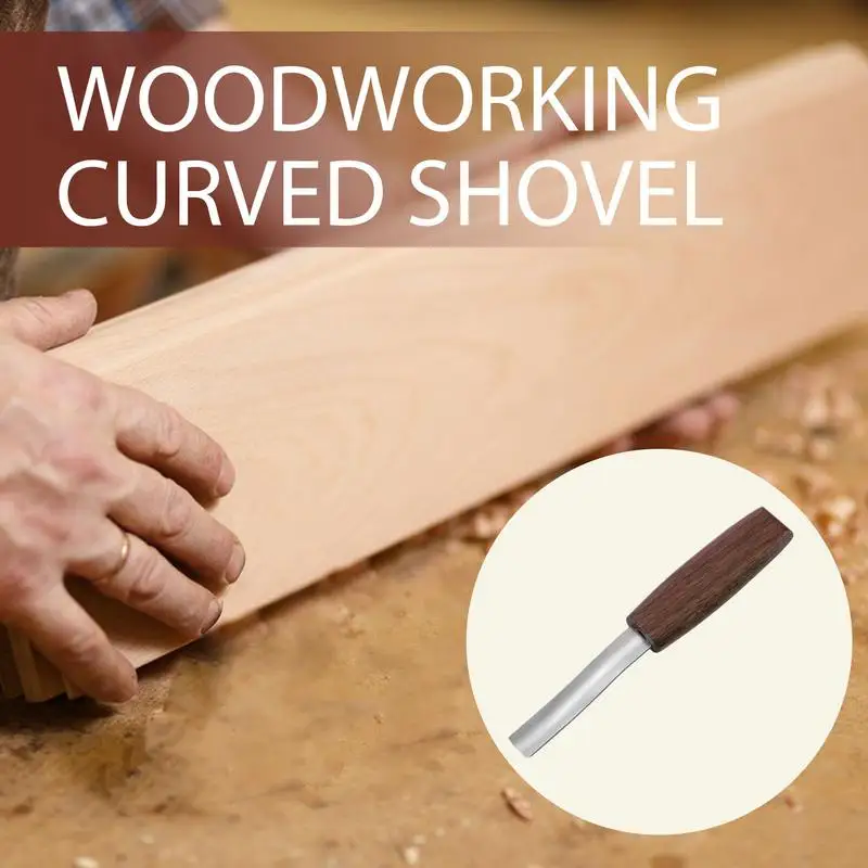 Wood Carving Chisel Curved Chisels For Woodworking With Wooden Handle Handheld Woodworking Shovel Wood Chisel Sharpening Tool