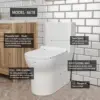 Dual Flush Elongated Standard One Piece Toilet with Comfortable Seat Height Powerful & Quiet Dual Flush Modern Toilet 2