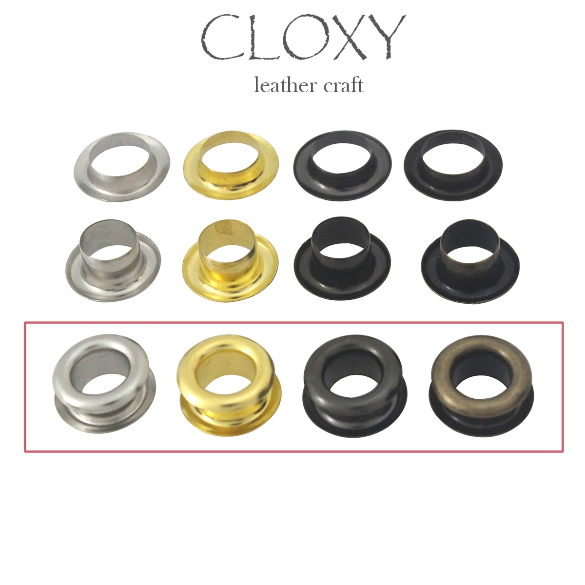 100sets 6mm Brass Double Cap Eyelet With Washer Leather Craft Repair