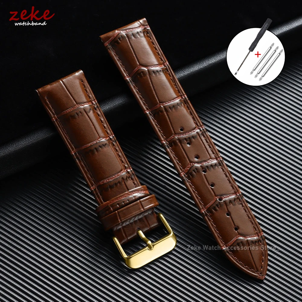 Elegant Leather Watch Band - Universal Slim Strap