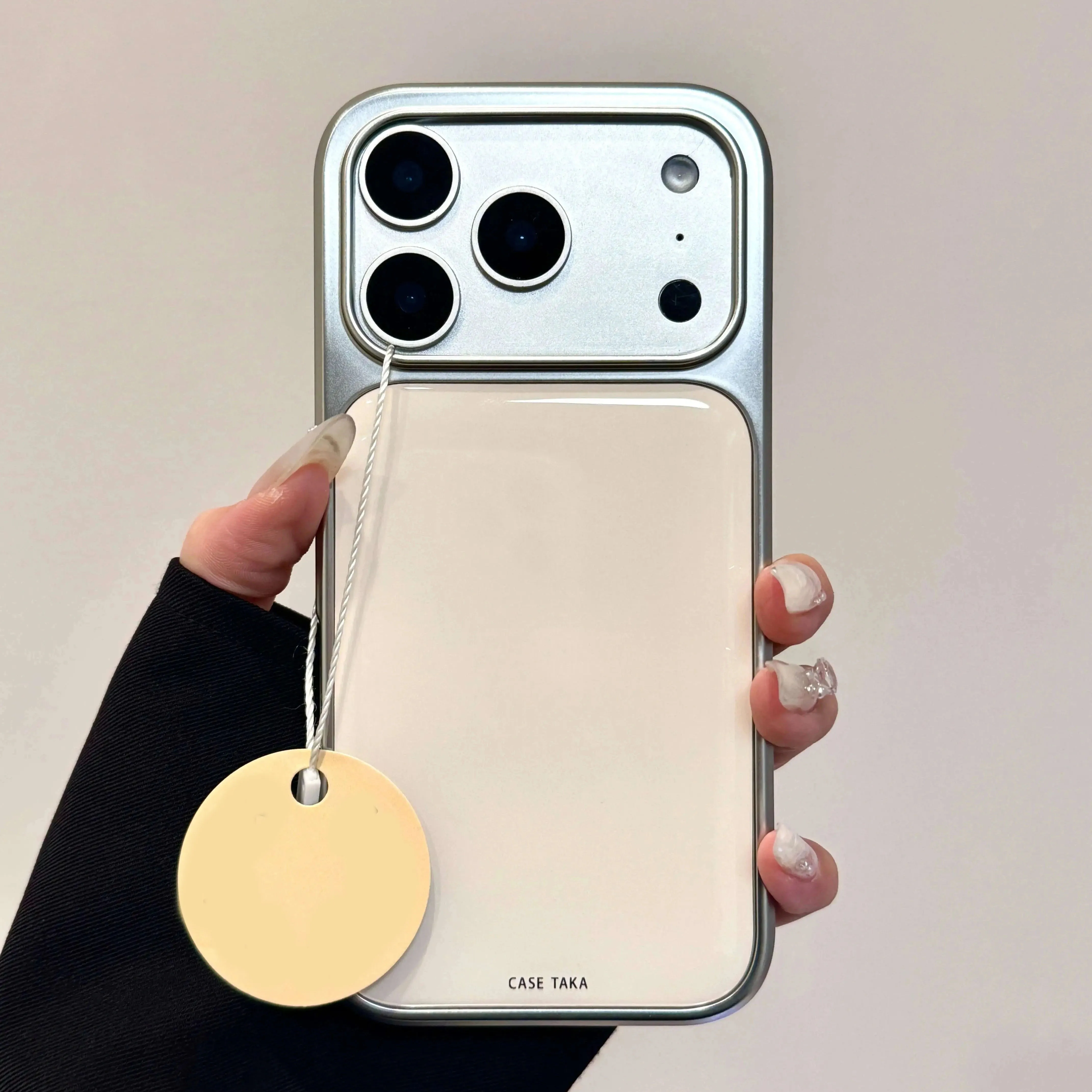 Maison Novaire Simple Color Electroplated Drop Glue iPhone Case