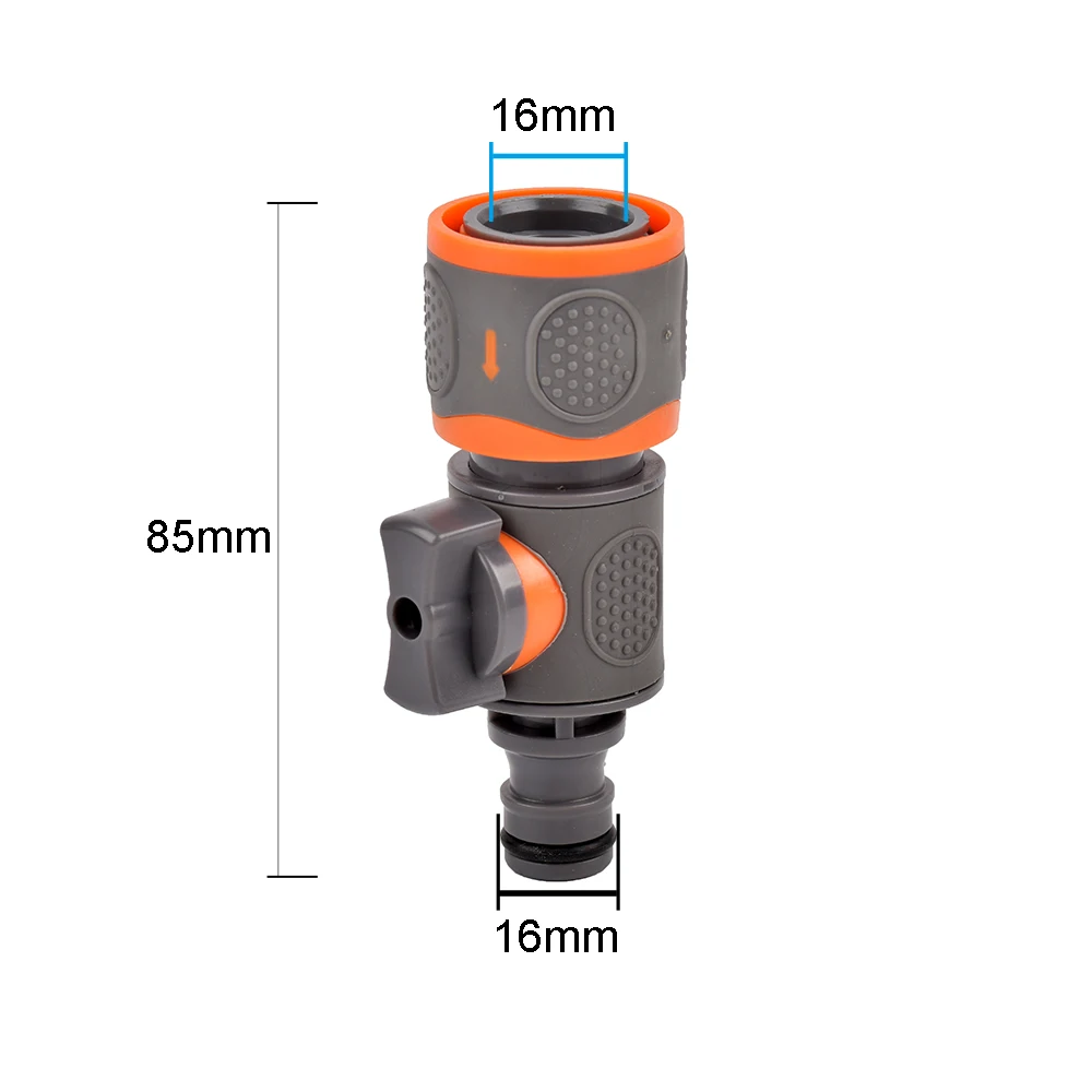 Garden Hose Connector 1/2 3/4 1 Inch Quick Connector Adapter Male and Female with Shut-Off Valve Switch