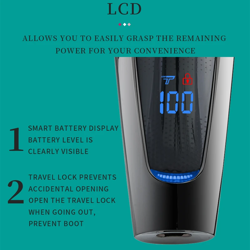 VGR 070 Hair Clipper Professional Personal Care Barber USB Salon Sculpture Haircut LCD Barbershop Chargeable Trimmer VGR V070 4