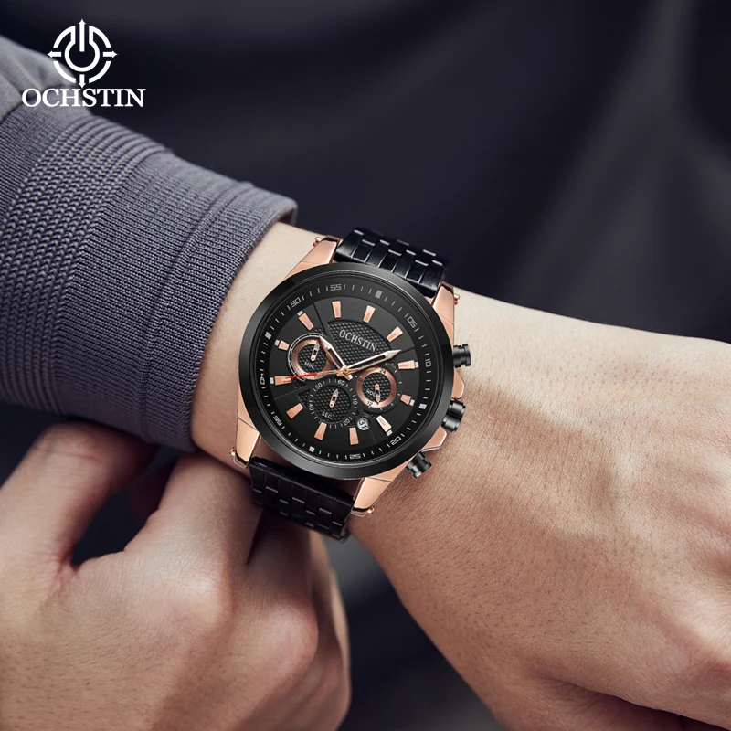 OCHSTIN Casual Fashion Wristwatch Multifunction Quartz Movement Hot Model 2024 Mariner Series Men's Quartz Watch