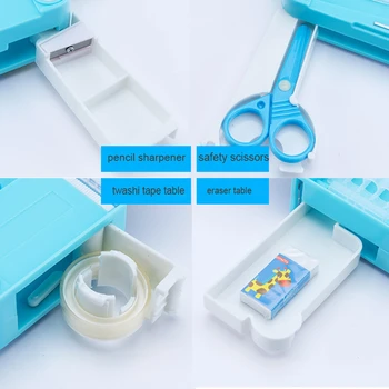 Astucci Rettangolari a vani in stile Giapponese 21 Astucci per matite astuccio multifunzione simpatico astuccio per ragazze Trousse Kawaii Unicorn cancelleria coreana Estuche