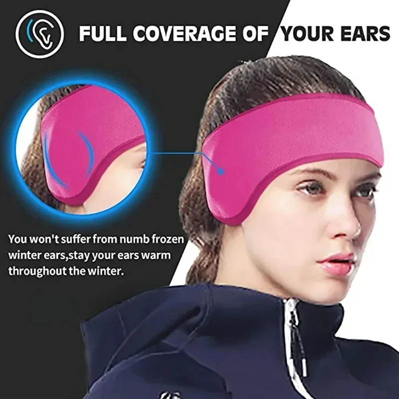 Ear Muffs Ear Protection Hairband 1Pcs Winter Fleece Earmuffs Cold Weather Ear Warmer Cover Cycling Ski Snowboard Outdoor Running Warm Ear Muff Headband Hair Band