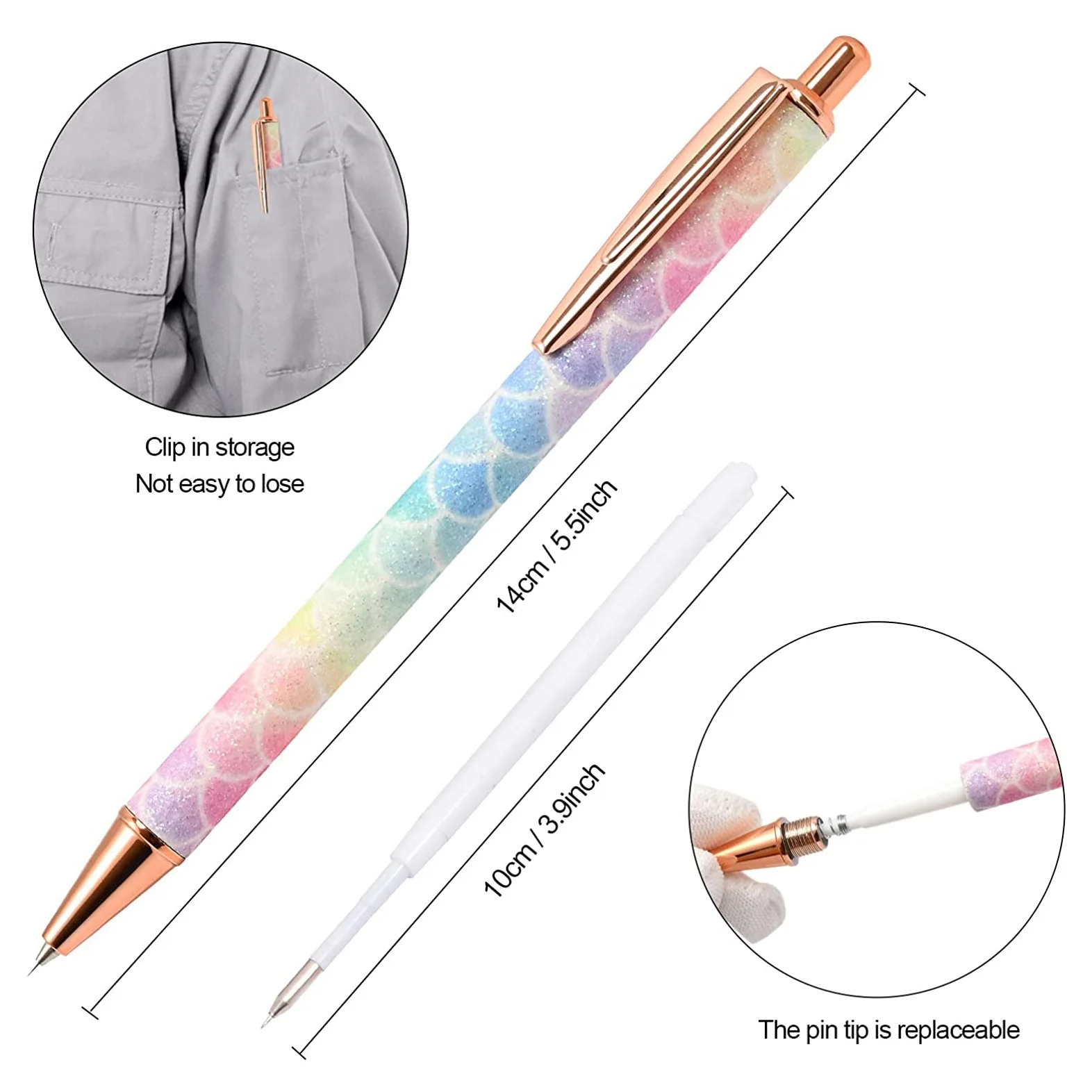 Air Release Pen Tool Pin Pen Craft Vinyl Air Release Weeding Tools for Squeegee Out Bubble HTV Craft Vinyl with Refills 3