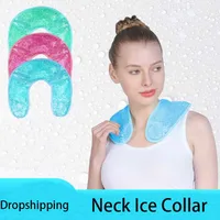 Cold and Hot Compress Gel Shawl Neck Scarf U-shaped Neck Cooling Wrap Ice Shoulder Protector Reusable Long Lasting for Sports 1