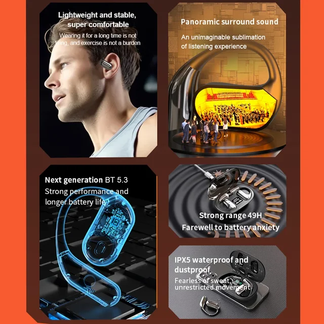 3-in-1 AI Translator Earbuds 144 Languages Noise Cancelling Bluetooth 5.3 Headset Instant Translator Smart Voice Real Time 4