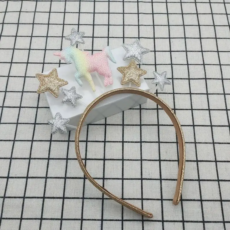 39BD Glitzerndes Neujahrsparty-Stirnband für Erwachsene und Kinder, fünfzackiger Stern, Haarreif, festliche Requisiten – Detail 8