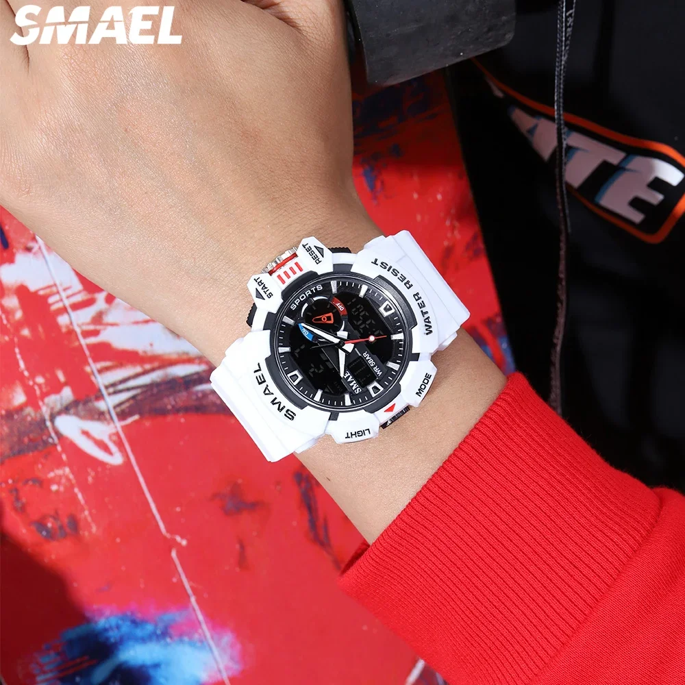 SMAEL 8043 Waterproof Multi functional Electronic Watch Dual Display Alarm Leisure Outdoor Men's Watch Outdoor 3