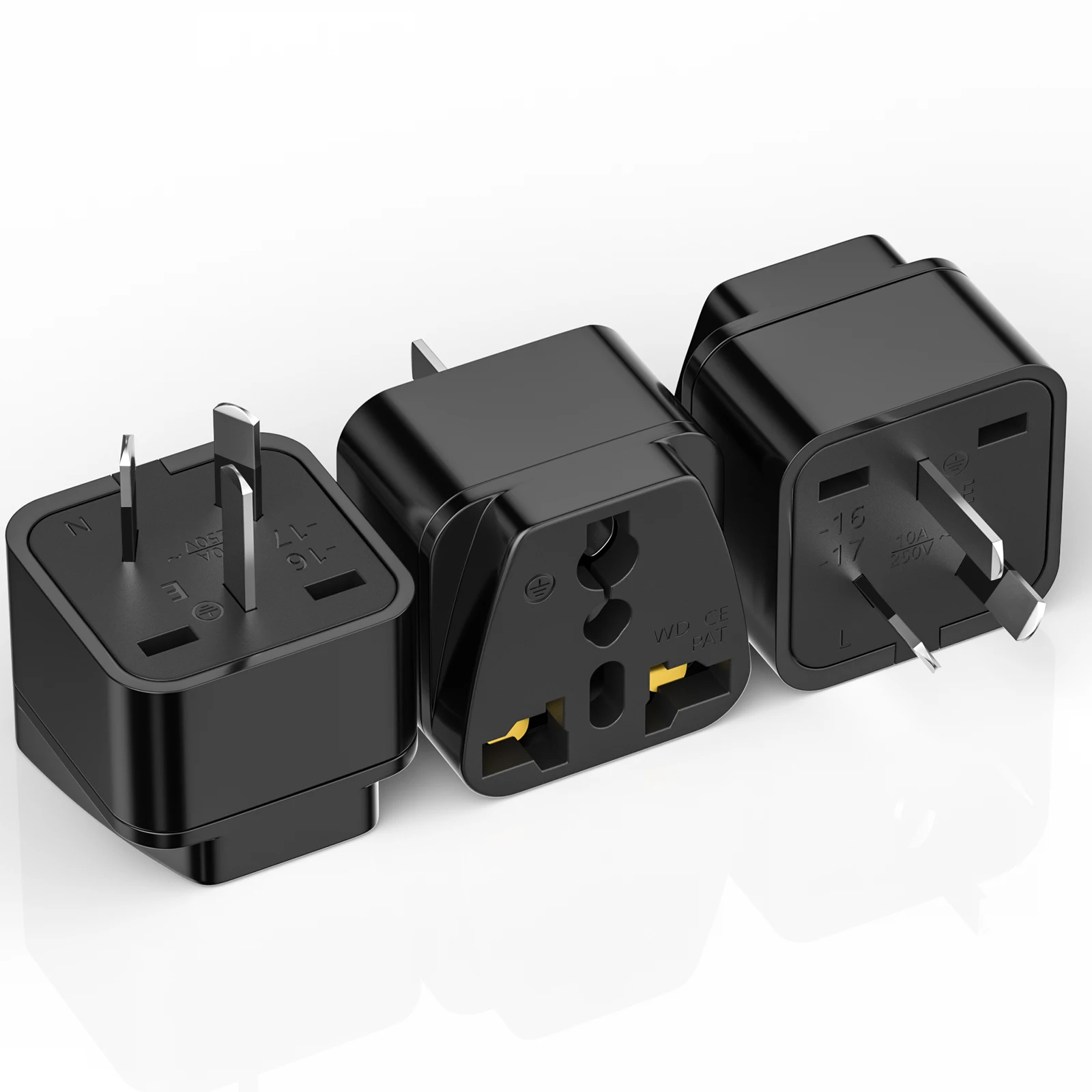 3pcs Universal Travel Adapter Converter US Italy UK EU to AU Wall Charger Power Plug for Australia & New Zealand