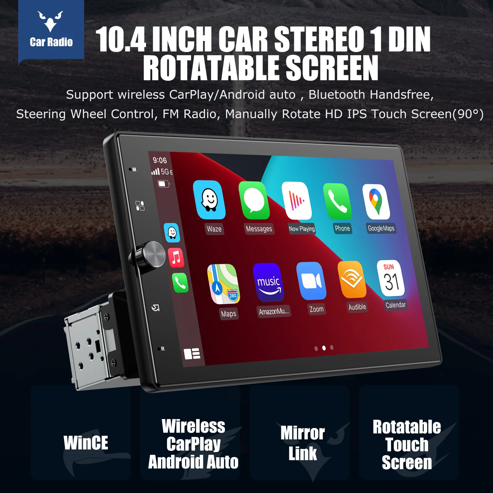 10.4" Rotatable CarPlay Stereo 2