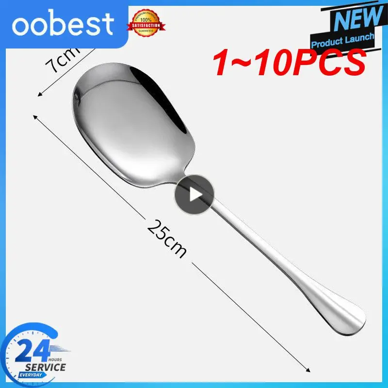 

1-10 шт., зеркальная столовая ложка для мороженого, десерта, арбуза