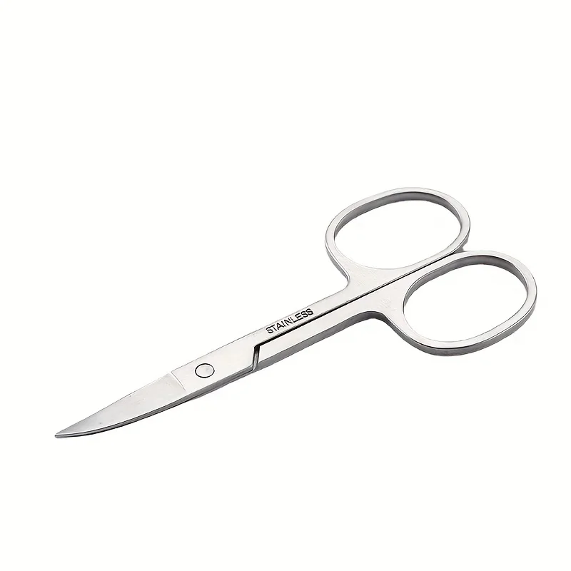 Stainless Steel Eyebrow Scissors - Ambidextrous, Precise Cutting, Durable, Suitable For Trimming Eyebrows, Nose Hair And Beard