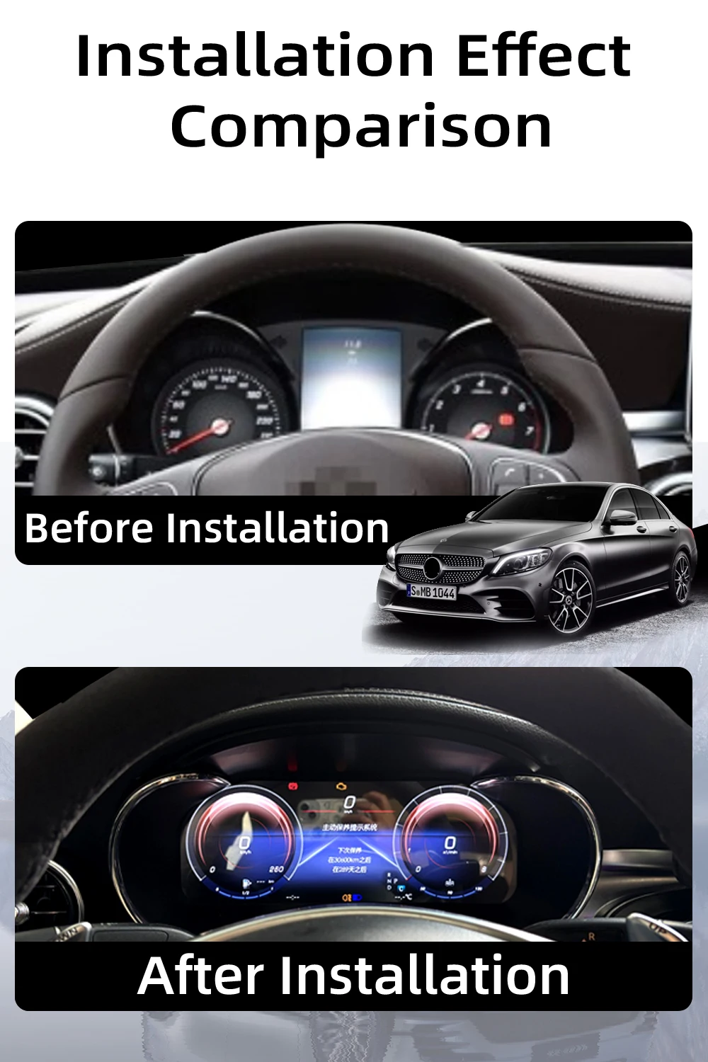 Digital Instrument Cluster For Mercedes-Benz C-Class 2015-2019 GLC 2016-2020 Spe