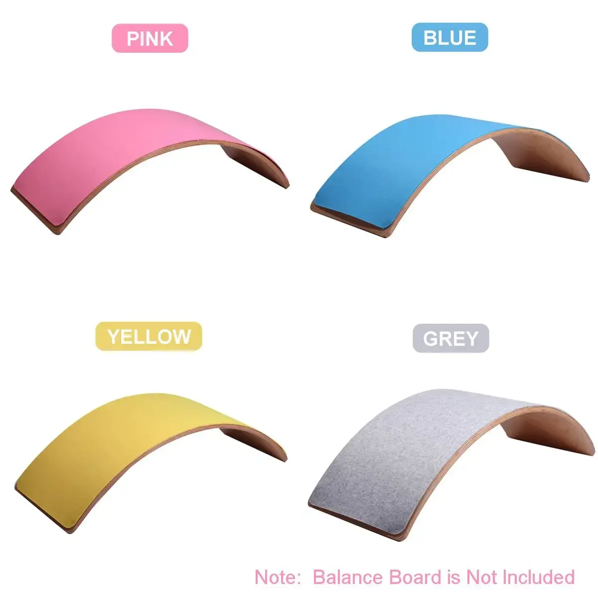 Description Picture 6 of itemChild Wooden Balance Board Cover Body Wobble Balance Workout Twist Training Equipment Balance Seesaw Felt pad 100x32CM