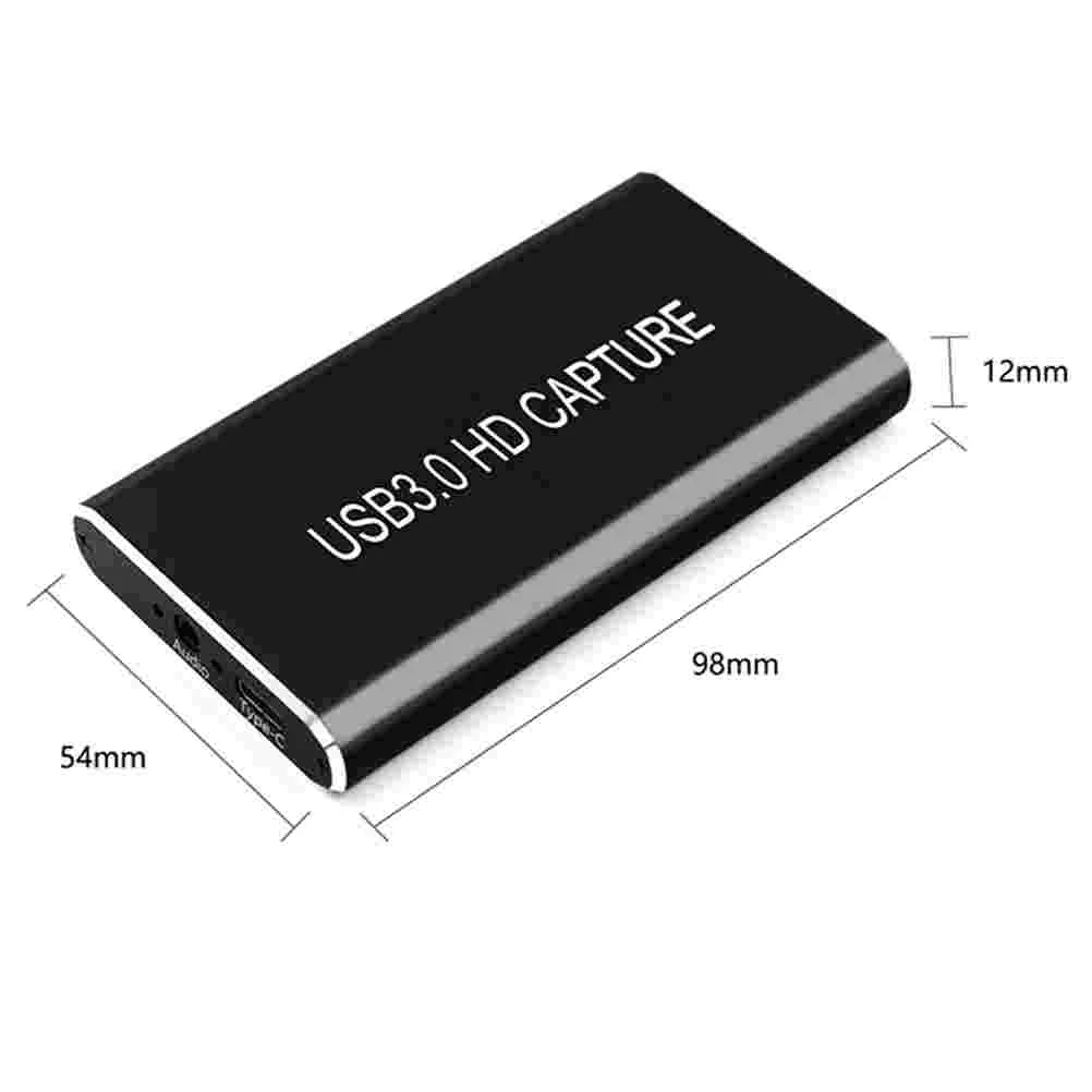 1Pc USB 30 Full Capture to USB Adapter Converter Audio Game Capture Video Recording Box (Black) capture card
