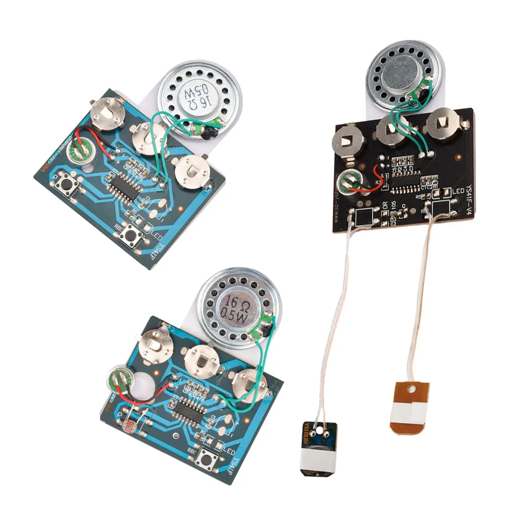 30S Sound Voice Music Recorder Board Photosensitive Sensitive Key Control Programmable Chip Audio Module For Greeting Card DIY audio decoder board