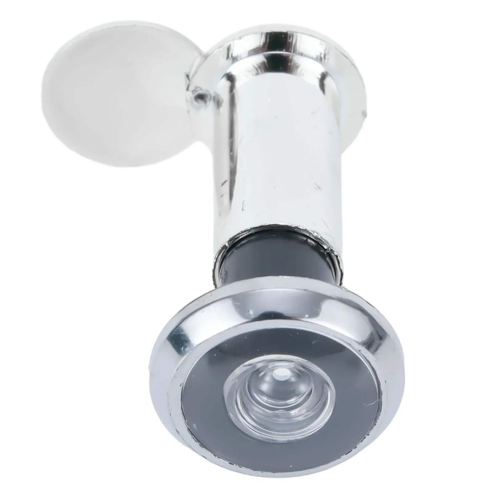

Tool Door Viewer Silver Tone Wide Angle Metal Housing With Threaded Tube Adjustable Door Peephole Eye Sight Hole