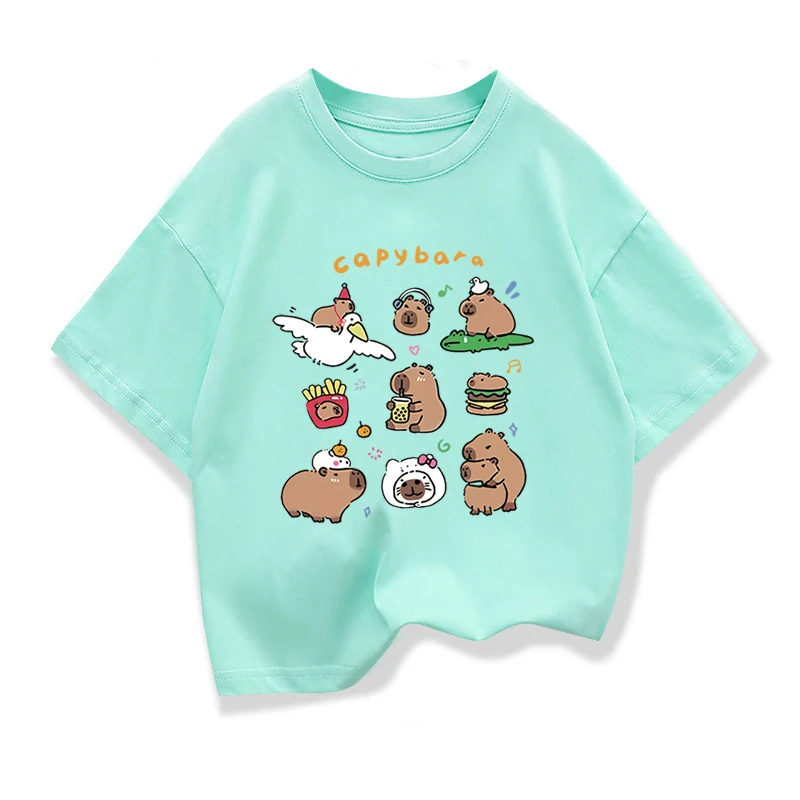 Kids Capybara Print T-Shirt 6