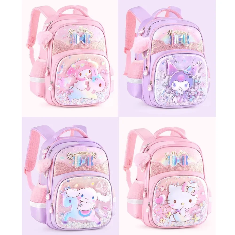 hellokitty-student-girl-children's-backpack-cute-large-capacity-pupil-school-bag-cartoon-anime-pattern-sanrio-kuromi