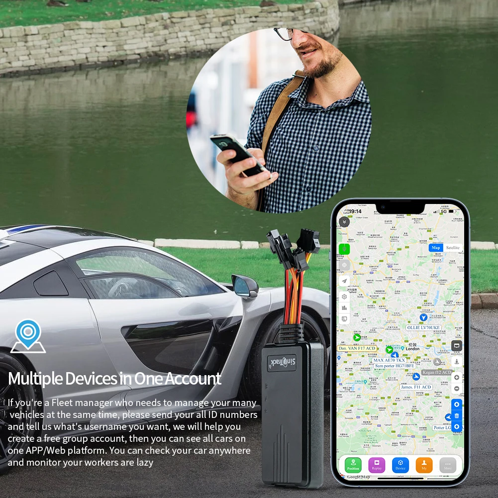 SinoTrack 2Units ST-906L 4G GPS Tracker for Car Vehicle Truck Tracking Device with Cut Off Oil Free APP Car Anti-Theft — view 4