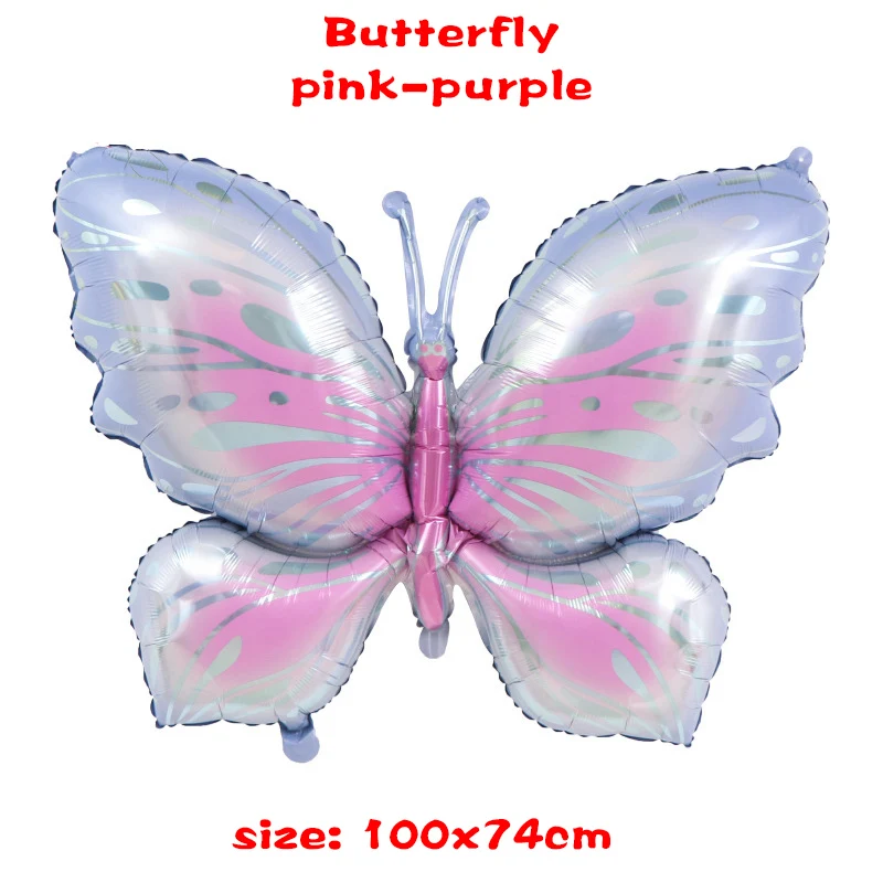 Vibrant Butterfly & Flower Helium Foil Balloons for Celebrations and Decor
