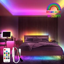

30M WS2811 Led TV Strip RGB IC Dream Color Led Strips 5050 BackLight Desktop Wall Room Led Strip 14Key LED PLUG US/EU/AU/UK