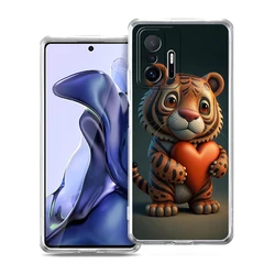 Cute Cartoon Animal Soft Transparent Phone Case - 11 Lite 5G NE (B1)
