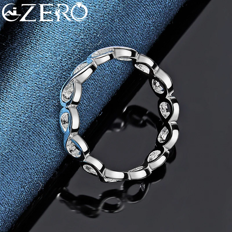 925 Sterling Silver Full 8-Shaped Ring For Women Wedding Rings Engagement Band Fashion Party Charms Jewelry Lovers Gifts silver ring wedding rings silver rings