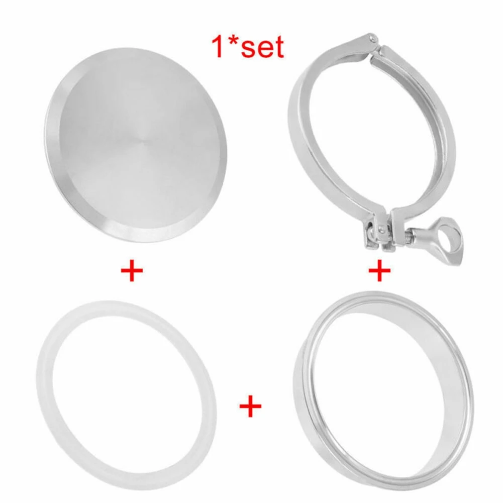

4" End Cap Weld FerruleTri-clamp PTFE Gasket Sanitary SS304 Set For Beer Pharmaceuticals Dairy Products Food Beverage