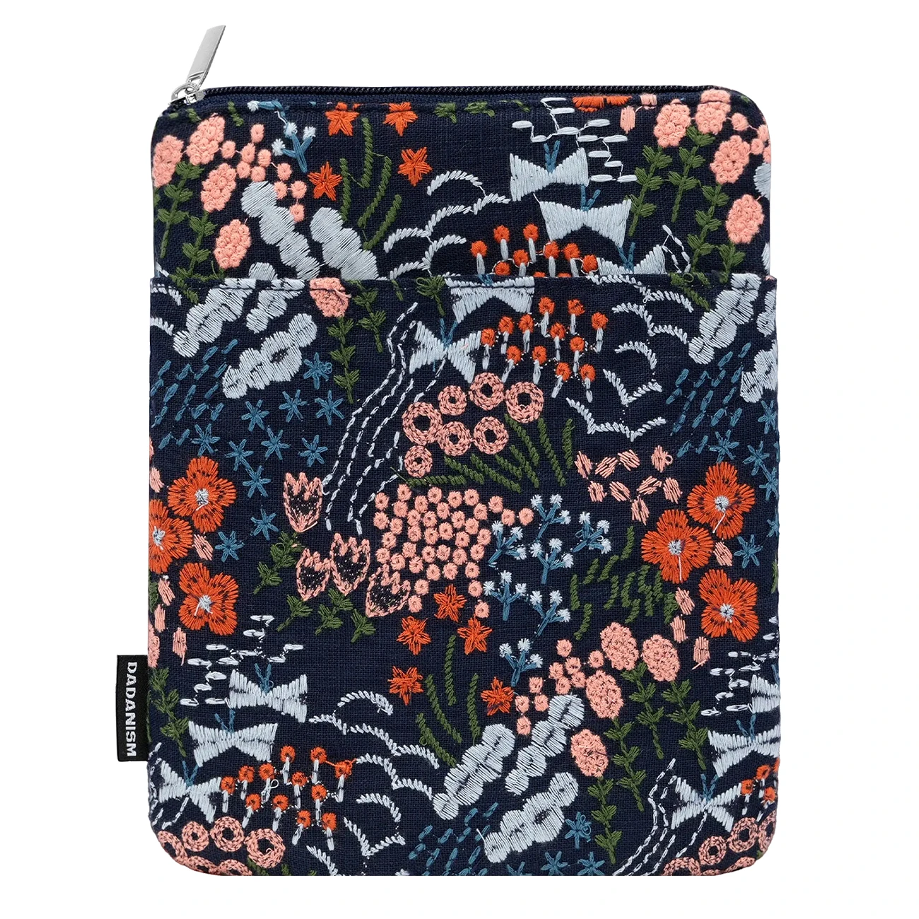 Embroidered Daisy Padded E-Reader Protective Sleeve