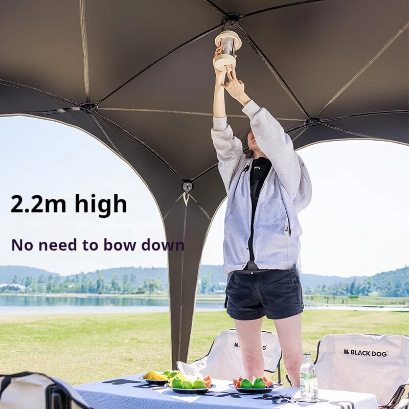 Naturehike BLACKDOG Automatic Dome Shelter Docking Tent Quick Open Skyscreen Outdoor Camping Canopy Black Coated Sunshade Large 5