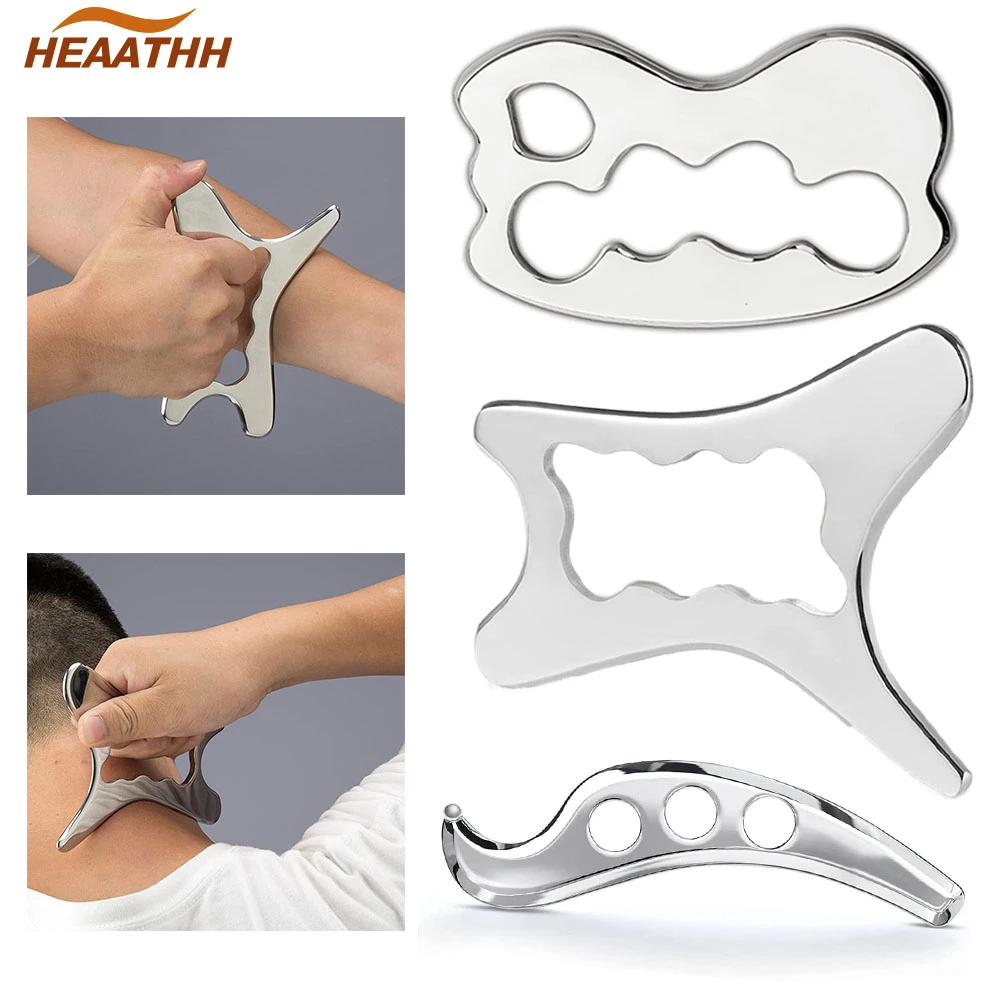 Stainless Steel Metal Gua Sha Scraping Massager Muscle Scraper Deep 