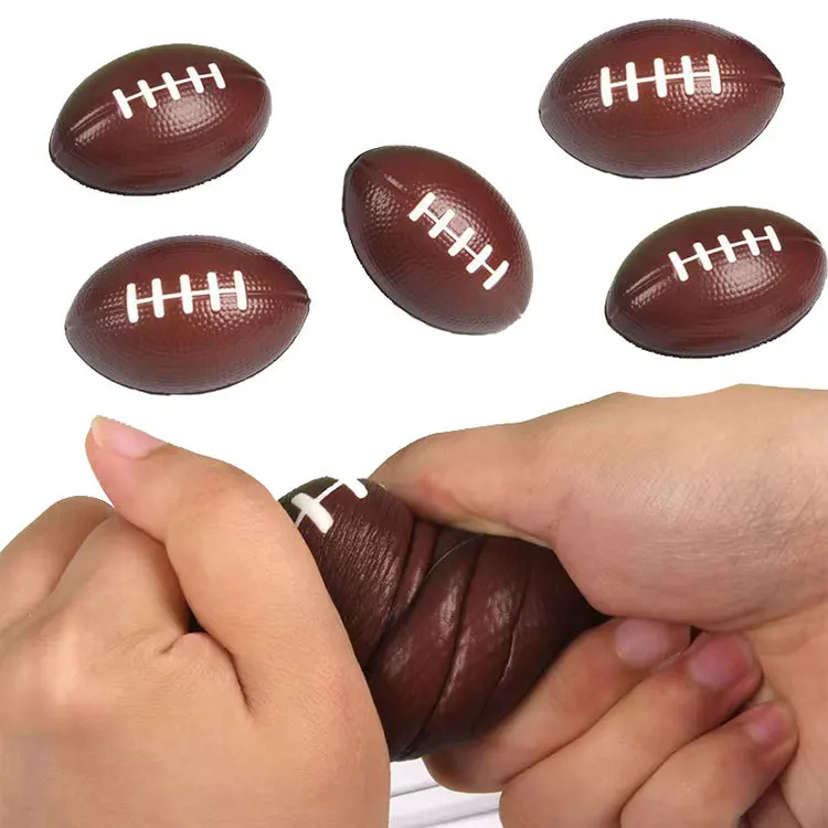 12Pcs Mini Foam Rugby Non-inflatable Ball for Children Game Ball Small American Football Child Toys Anti-stress Soccer Squeeze rugby ball