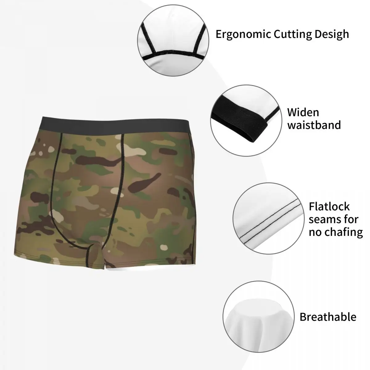 Military Camouflage Pattern Underwear Men Stretch Army Tactical Camo Boxer Briefs Shorts Panties Soft Underpants For Homme 5