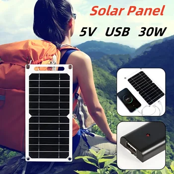 Solar Panel 5V USB Type-C Charge Portable Flexible Kit IP65 Lightweigh Mini System For  Phones Car Camping Hiking Power Banks 1