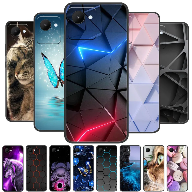 Black Soft Silicone Cat Design Phone Case