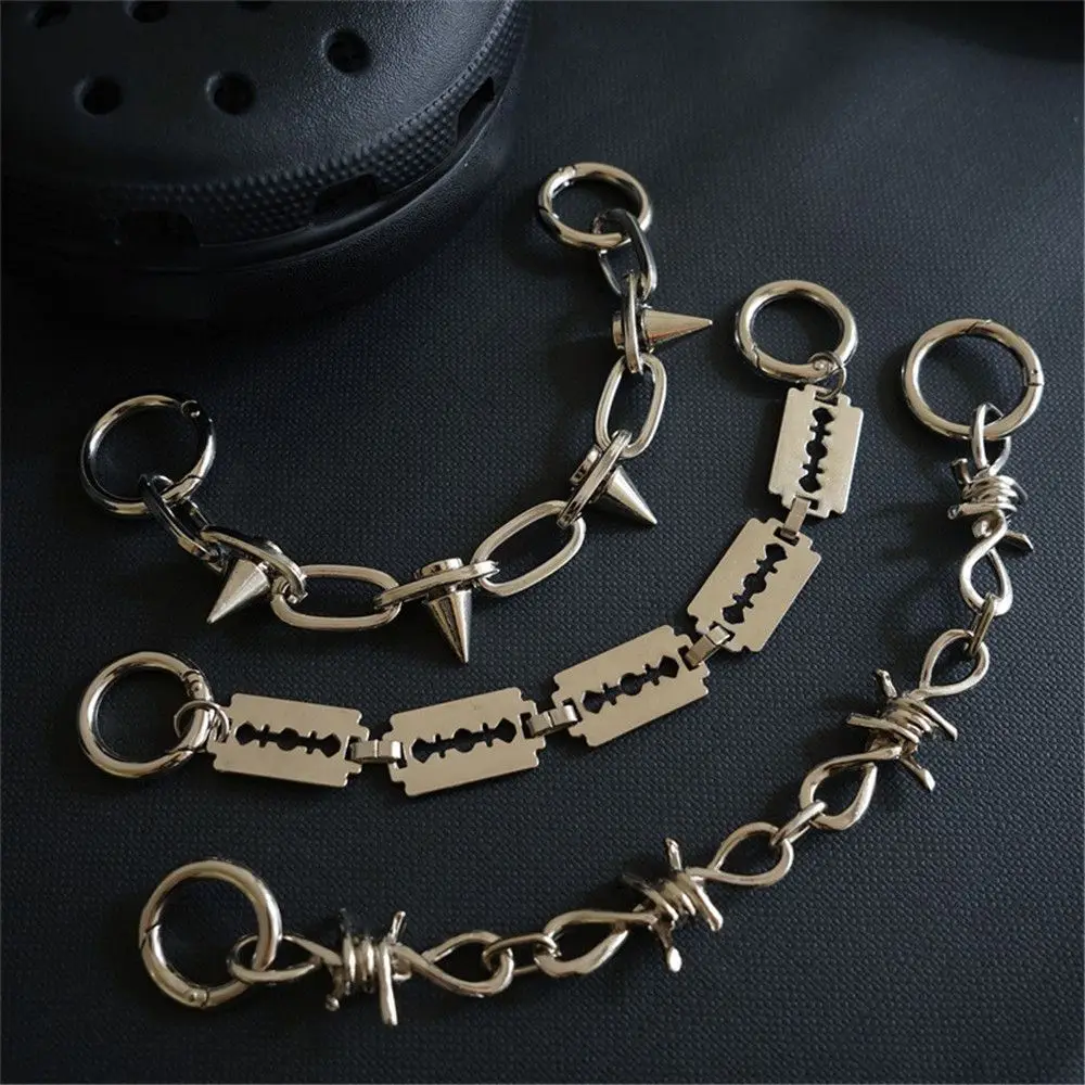 1Pc Fashion Pendant Buckle New Designer For Clog Shoes For Crocs Chain Shoe Charms Decoration Accessories