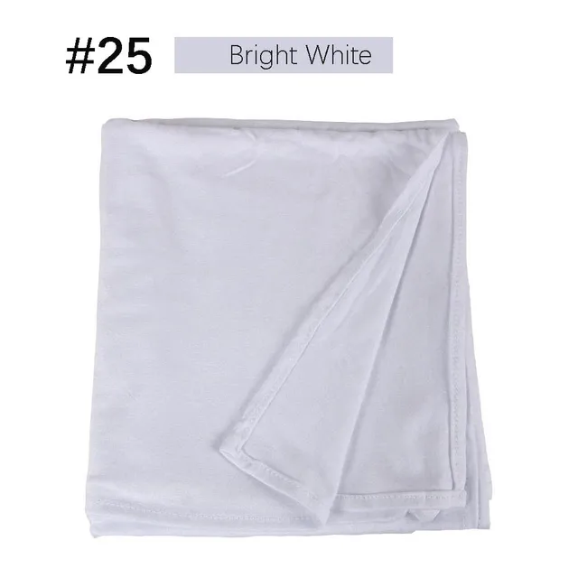 Muslim Women Premium Instant Cotton Jersey Hijab Scarf Jersey Hijabs Scarves With Hoop Pinless HeadScarves 53 colors 25